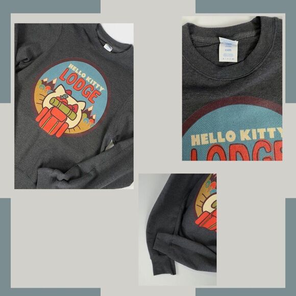Hello Kitty Winter Lodge Event Sweatshirt - Women's S - Grey Fleece - NWOT! - Picture 5 of 5